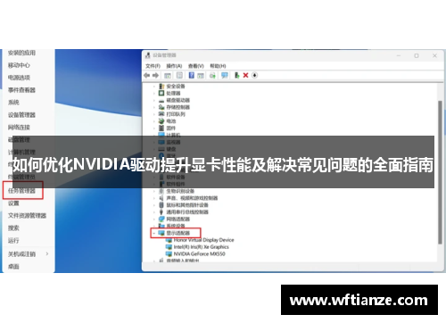 如何优化NVIDIA驱动提升显卡性能及解决常见问题的全面指南